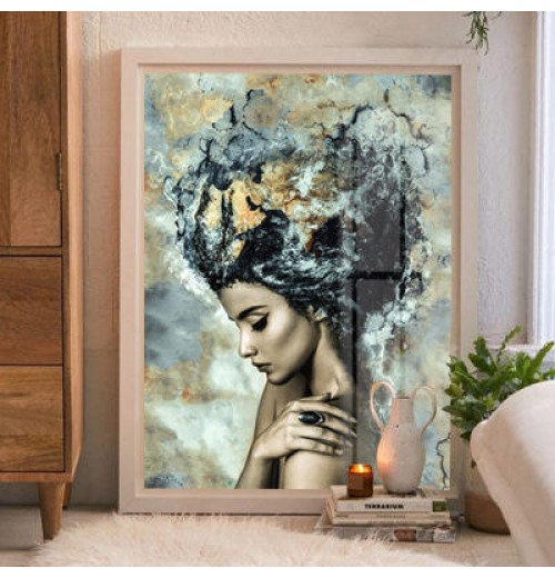 Abstract Woman Decorating Oil Art Painting Canvas Painting Living Room Home Wall Decor Abstract Woman Decorating Oil Art Painting Canvas Painting Living Room Home Wall Decor