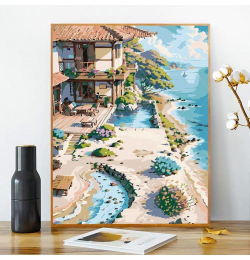 Diy Digital Oil Painting Hand-Painted Cartoon Landscape Filling Decorative Healing Painting for Home for Children's Room Decor Diy Digital Oil Painting Hand-Painted Cartoon Landscape Filling Decorative Healing Painting for Home for Children's Room Decor