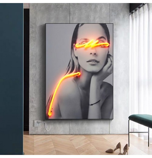 JZ Home Decoration Led Light Decorative Picture Illuminated Portrait Print Canvas Poster Artwork 3D Painting Led JZ Home Decoration Led Light Decorative Picture Illuminated Portrait Print Canvas Poster Artwork 3D Painting Led