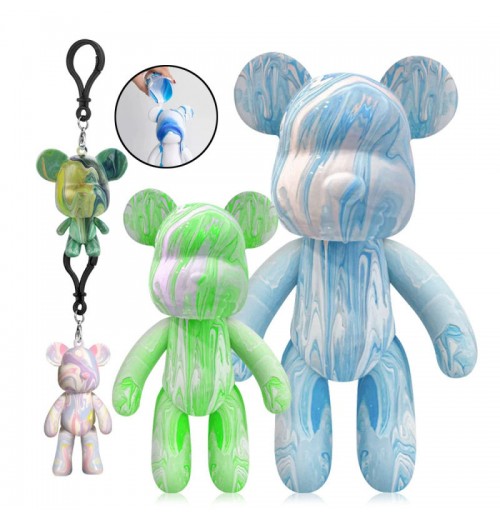 Hot Sale DIY Painting Violence Bear Manual Fluid Painting Creative Home Room Decoration Hand Made Doll Figurine Toys Hot Sale DIY Painting Violence Bear Manual Fluid Painting Creative Home Room Decoration Hand Made Doll Figurine Toys