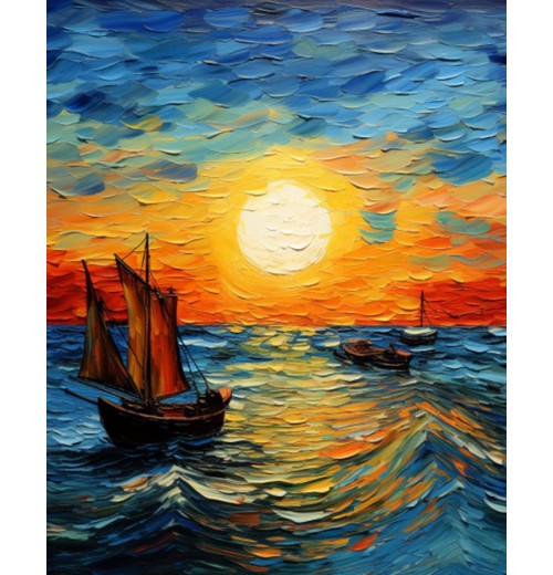 Abstract Sea Sunset Scenery Paint By Numbers Kits 16x20 Inch Canvas DIY Oil Painting For Kids Abstract Sea Sunset Scenery Paint By Numbers Kits 16x20 Inch Canvas DIY Oil Painting For Kids