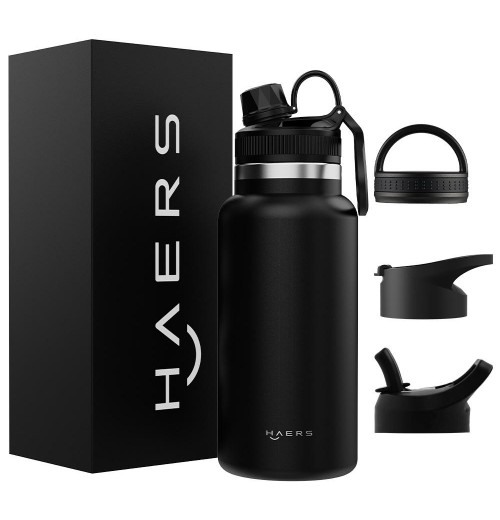 HAERS double wall stainless steel outdoor sports kettle students insulated cold water cup water bottle HAERS double wall stainless steel outdoor sports kettle students insulated cold water cup water bottle