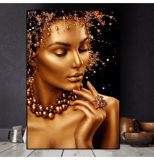 Sexy Nude Artwork Black and Gold Woman Canvas painting Posters Wall Art HD Pictures Oil Painting for Living Room Decor Murals Sexy Nude Artwork Black and Gold Woman Canvas painting Posters Wall Art HD Pictures Oil Painting for Living Room Decor Murals