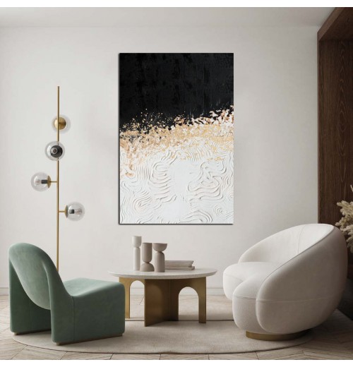 Handmade Decor Black White Textured Oil Painting On Canvas Art Wall Painting Home Decoration With Frame Handmade Decor Black White Textured Oil Painting On Canvas Art Wall Painting Home Decoration With Frame