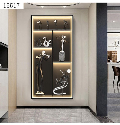 New creative led 3d decorative crystal painting with light for living room decor New creative led 3d decorative crystal painting with light for living room decor